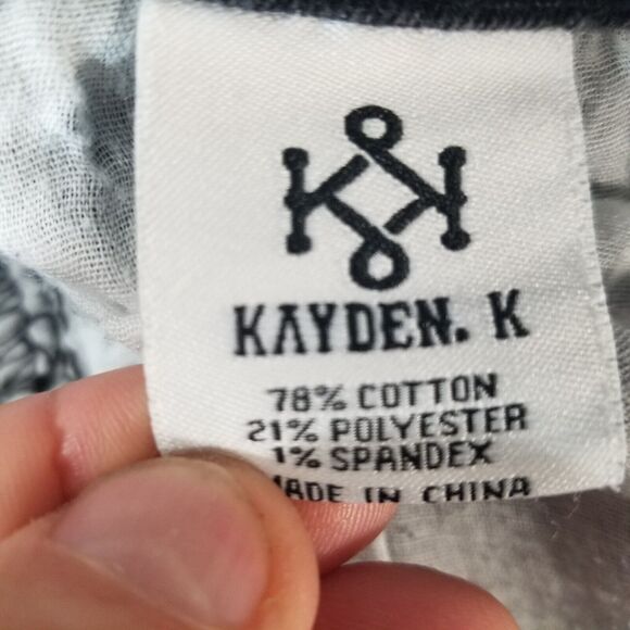 Kayden K. Jeans men's 34x32 skinny straight black stretch denim pants - Picture 12 of 12